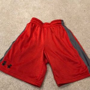 Boys size XS red Under Armour shorts